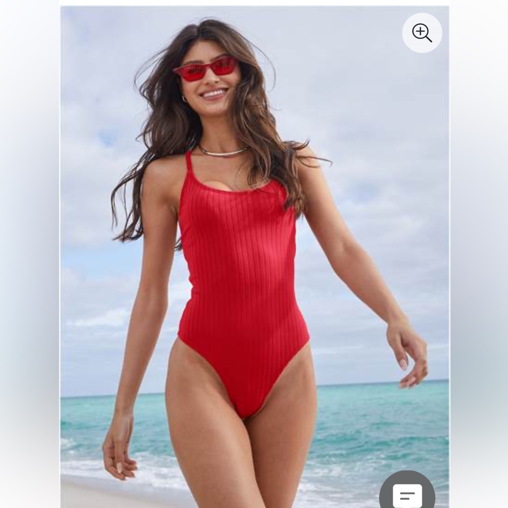 NWT Venus super rib red one piece swimsuit